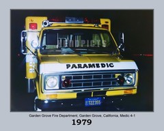 1979 Garden Grove Fire Paramedic Unit 8×10 Unframed Vintage Photo VFRPBT_0009