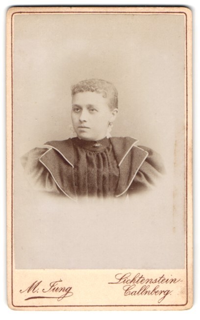 Photograph M. Jung, Lichtenstein-Callnberg, Schulgasse 175, portrait of a young