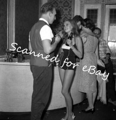 LEGGY WOMAN & PARTY PEOPLE AT CONFIDENTIAL BALL LONDON CLUB 1 NEGATIVE 1957