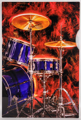 Ruben Martinez Light Photography Art ~ Drum Solo #1 ~ 12″x18″ Sabian Premier