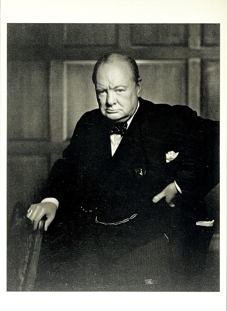 Winston Churchill Art Print Card Photo By Yousuf Karsh Fotofolio 4.25”x6”