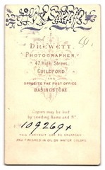 Photograph D. R. Witt, Guildford, 47 High Street, Elegant Lady in Victorian