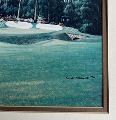 Masters Hole #13 Augusta National Matted Print Simon Smallwood 22 X 26
