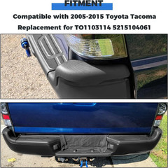 Rear Step Bumper Steel Compatible with 2005-2015 Toyota Tacoma Replacement for T