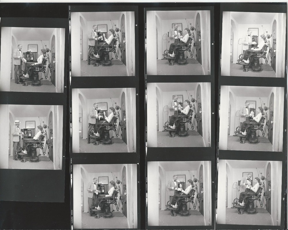 Old Fashion Patient Dental Chair HENDRICKSON Negatives Photo Contact Sheet R87