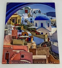 David Stern, Photograph on Ceramic Tile greek houses. 10” x 8” greece,