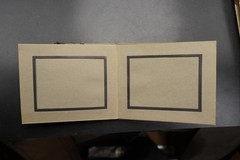 Photo Album Empty WW1 Ribbon Postcards Paper Cardboard Linen Old Insert Pictures