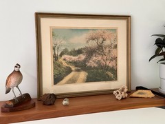 Wallace Nutting Hand-Colored Landscape Print, Decked as a Bride, Label Numbered