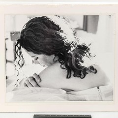 Matted Art Print Black & White Photograph Bride in White Wedding Dress 20″x24″