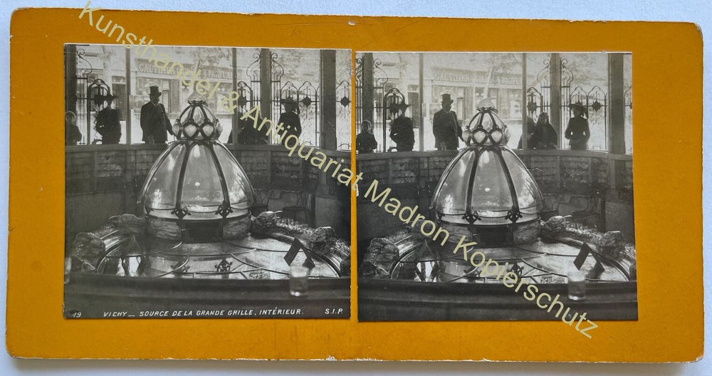 orig. Stereo Photo Photograph Circa 1890 Vichy Source Chomel