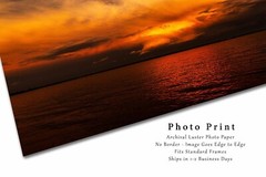Storm Photography Print: Oklahoma Sunset Thunderstorm Lake Overholser Photo