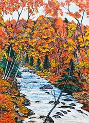 Fall Foliage Trees in the Woods Autumn DIGITAL DOWNLOAD Print at Home Wall Art