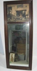 Wallace Nutting Hand Colored Photo & Mirror Interior Scene Comfort And The Cat
