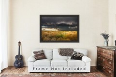 Storm Photography Print – Picture of Thunderstorm Over Plains in Texas Panhandle