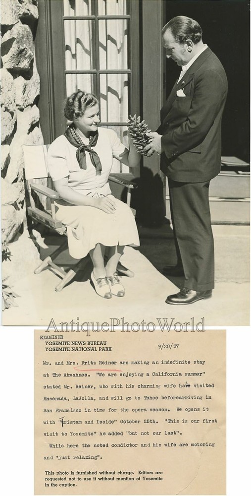 Fritz Reiner opera symphony conductor antique photo