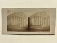Paris Church De La Madeleine Photo Stereo Vintage Album c1858