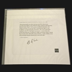Bruce Davidson Magnum Signed Square Print 6″x6″ Protest March Alabama 1965 B&W