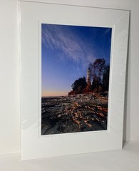 Fine Art Photograph First Light at Cana Island Lighthouse WI Signed & Matted