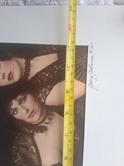 Black Widows Photograph Gary Johnson Signed Oddity Flapper Women Hand Colored