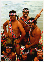 VTG Photo Art The Warriors of Maori Fierce Look to Ward Off Enemies New Zealand