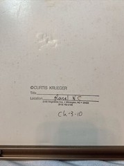 CUSTOM RAMED PHOTO PRINT SIGNED CURTIS KRUEGER MEMORY OF A FRIEND