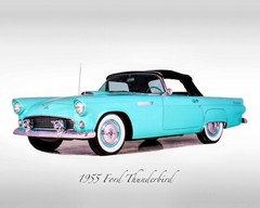 Classic Cars – 1955 Ford Thunderbird – Print
