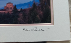 KEN BURKHART CROWN POINT JANUARY SUNSET, CROWN POINT, OREGON 8″X16″ SIGNED