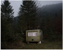 Jerome Sessini – SIGNED – «Caravan in the woods…» Magnum 6×6 Print FRAMED