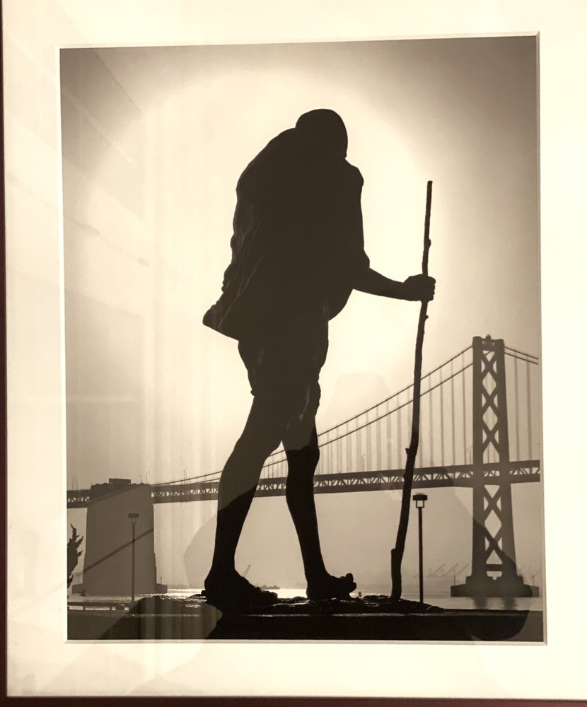 Mahatma Gandhi Walking Towards Bridge – San Francisco, Dennis Dooley Photography