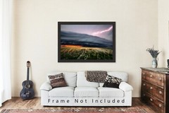 Storm Photography Print – Picture of Thunderstorm with Lightning in Kansas