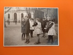 Vintage Photo Happy Girls Girls Dancing in Circles School Break Old Photo 1930