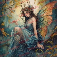 Digital Picture Image Art Ai Photo Wallpaper Background for Desctop Forest Fairy