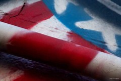 Flag Red White Blue Patriot Abstract Art Design Street Photography