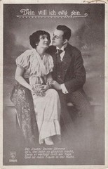 Photo Postcard Young Couple with Poem 1921 Snapshot
