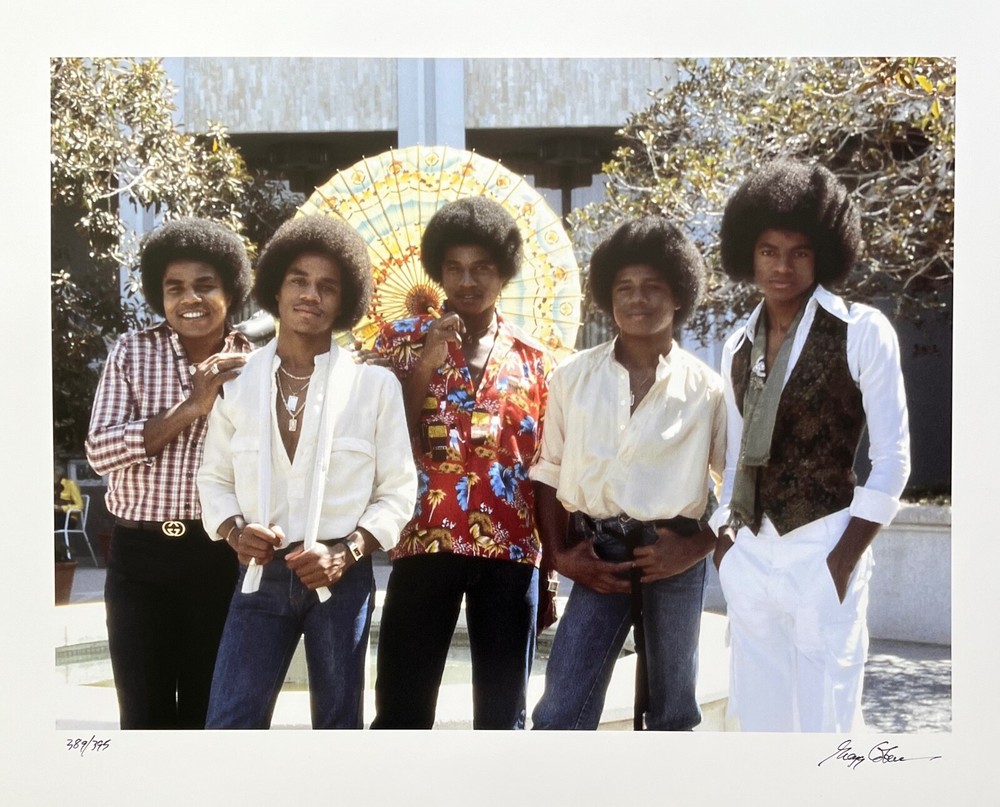 THE JACKSON 5 Hand Signed Photograph by GREGG COBARR Michael Jackson Pop Star