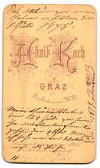 Photography Adolf Koch, Graz, Sackstrasse 31, elegant older couple