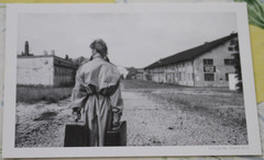 Photo postcard art girl suitcase 2 Dieter End photography woman woman AM