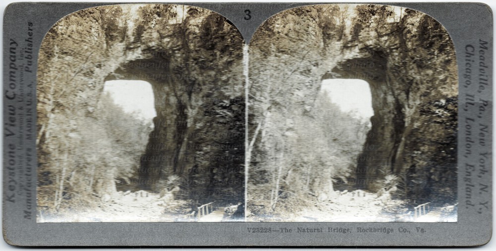 Stereophoto, Keystone, Natural Bridge, Rockbridge Co., Va. circa 1890