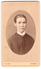Photograph Tob. Frey, Richtersweil on Lake Zurich, Elegant Lady with Updo