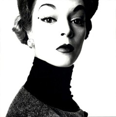 1984 Irving Penn Fashion Model Jean Patchett Long Black Neck Art Photo Engraving