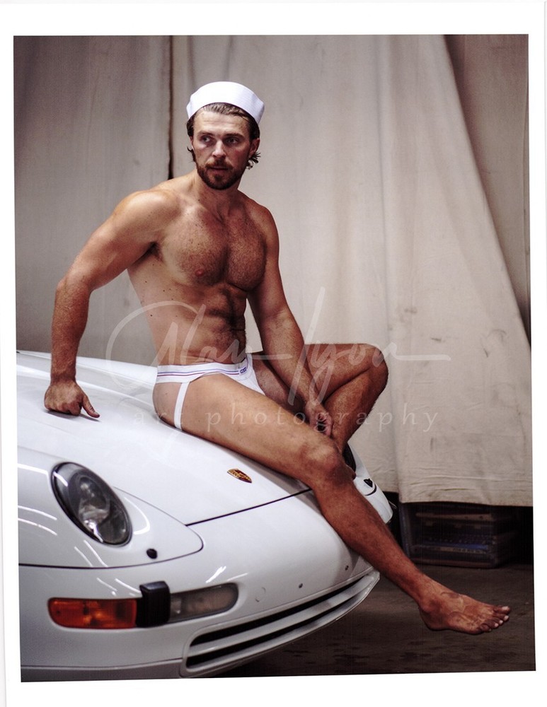 11 X 8.5 Alan Lyon Original Male Photo gay interest (6) Kurt white car