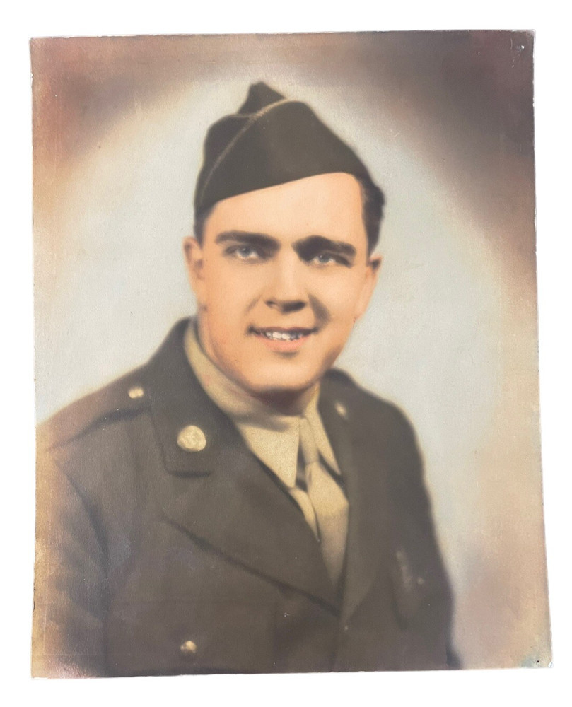 Military Soldier 8″ x 10″ Color Transparency Photograph WWI WWII Era War Army