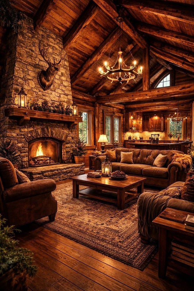 8*10 cozy cottage house photo print warm beautiful home wall art decor bedroom
