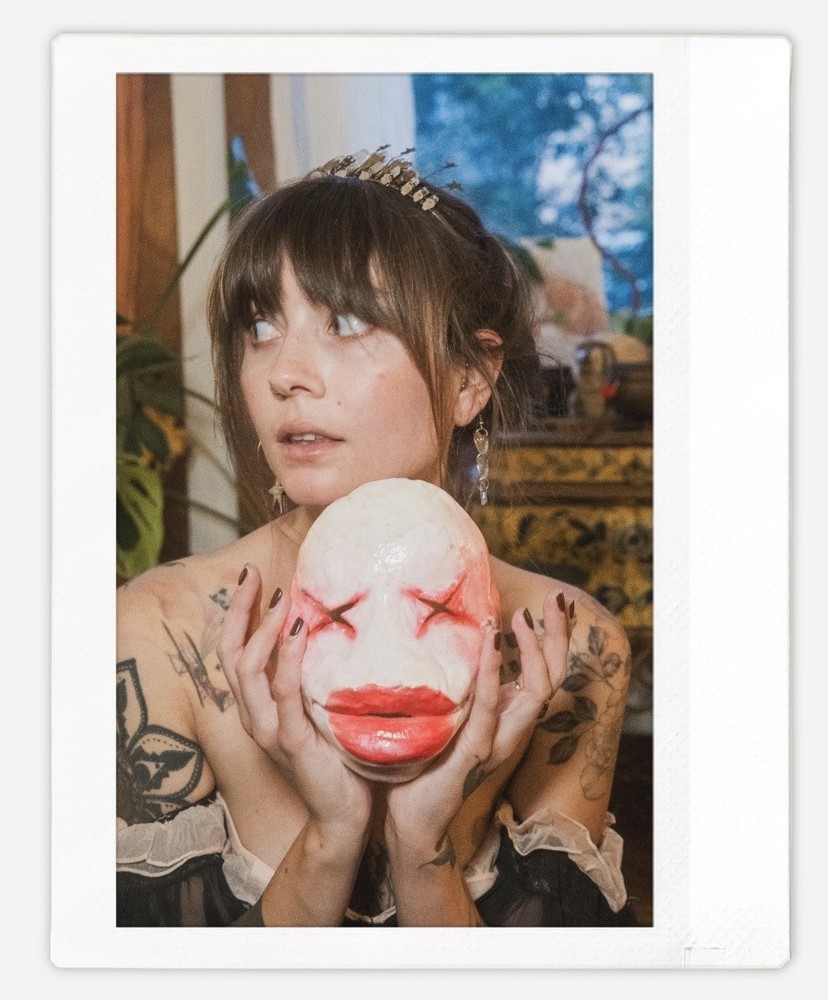 Tattooed art Model Sawyer Instax Wide Photo Instant Film Print Signed By Artist