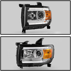 – for 2015-2022 GMC Canyon Chrome Housing LED DRL Projector Headlights Headlamps