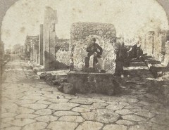 Italy Pompeii Square Marcus Tullius C1858 Photo Stereo Vintage Album