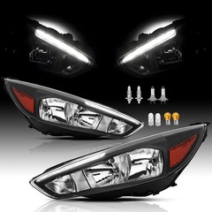 2PCS Headlights Assembly W/LED DRL for 2015 2016 2017 2018 Ford Focus S SE ST SE