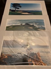 3- Professional Signature Pebble Beach Photographs Matted for Framing