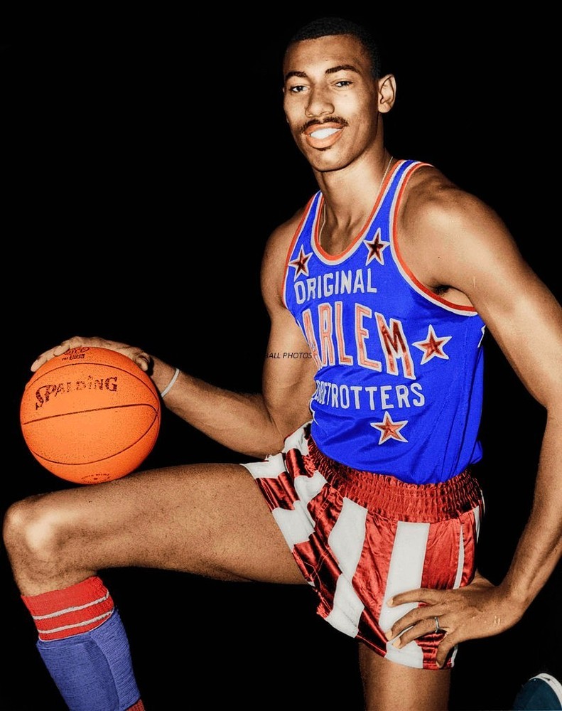 Wilt Chamberlain Harlem Globetrotters 8×10 Colorized Print-FREE SHIPPING