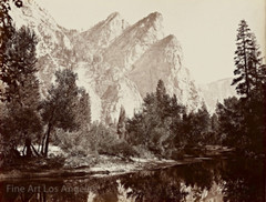 Carleton Watkins photo, «Pompompasos, the Three Brothers» Yosemite, 1861